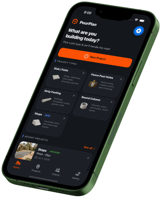 PourPlan app on iPhone